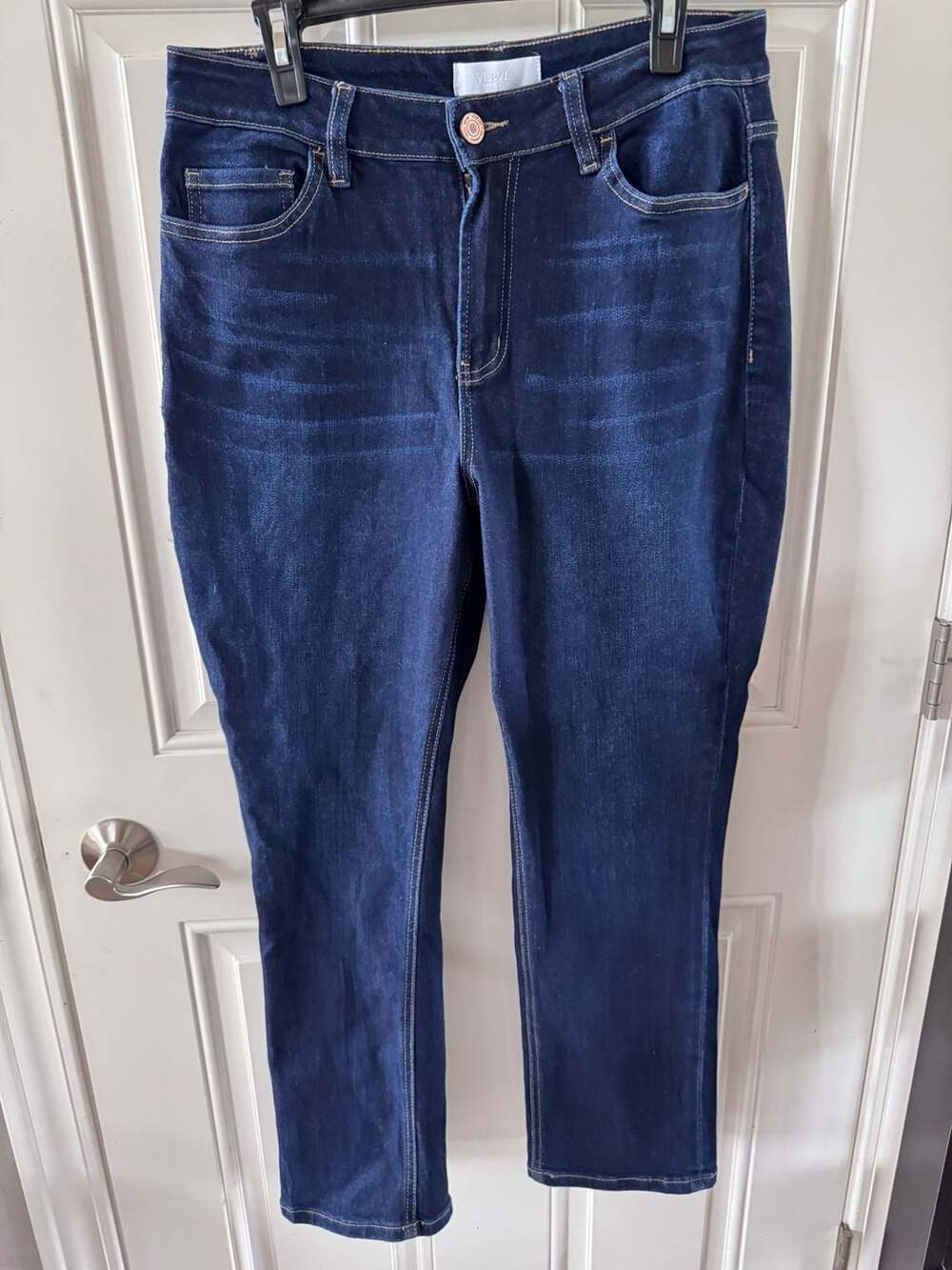 Vervet Blue Denim Jeans Size 14 Dark Wash Straight Leg T5908-P